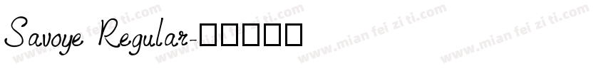 Savoye Regular字体转换